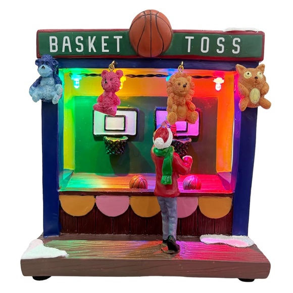 St. Nicholas Square® Lighted Basketball Toss Table Décor NEW in box MSRP $50 - Picture 2 of 8